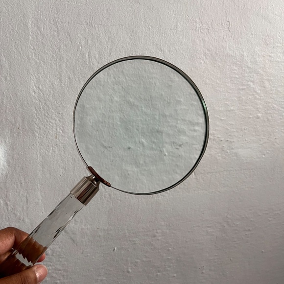Large magnifying glass with crystal handle - Picture 3 of 8